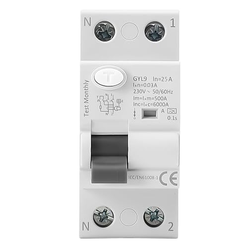 Interruttore differenziale superimmunizzato SI 25A 30MA, 2P, Classe A e 6KA. - Honorern