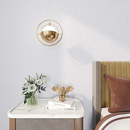 FunStick Carta da Parati Adesiva Muro Bianca per Mobili Camera da Letto 40CMx6M Carta Adesiva per Rivestire Interno Mobili Vintage Pellicola Adesiva Cucina Carta Adesiva Mobili Bianca Adesivi Murali - Honorern