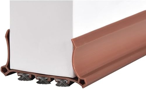 Striscia di isolamento acustico per porta, antivento, antipolvere, striscia di tenuta inferiore della porta del parabrezza, materiale isolante acustico in PVC+feltro, larghezza regolabile (bianco) - Honorern