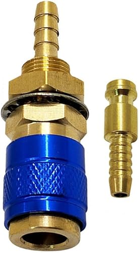 Connettori rapidi in ottone resistente per tubi da 8 mm, perfettamente adatti per connessioni di apparecchiature di saldatura TIG (3 pezzi) - Honorern
