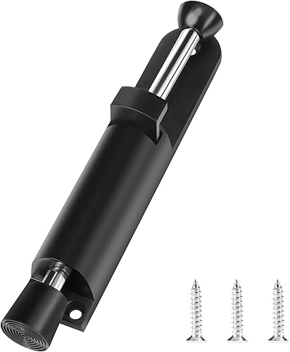 Fermaporta a Molla con Comando a Pedale Fermaporta Pavimento Blocca Porta da Sbarra Blocco Serranda Fermaporta in Metallo Con Viti, Fermaporta A Pedale Supporto Per Interno Esterno Porta（Nero） - Honorern