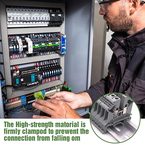 Kit di Morsettiere Su Guida DIN,UK-2.5 Universale Morsettiera Distribuzione,Striscia di Marcatura Morsettiera Elettrica per Trasformazione di Circuiti Progetti di automazione elettrica - Honorern