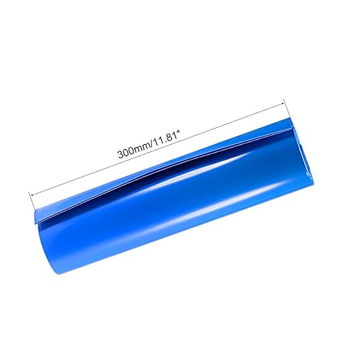 300mm Larghezza 2m PVC Calore Restringente Tubo Tubazione, Isolamento per Batteria Pacco, Blu - Honorern