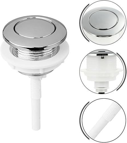 Pulsante di scarico per WC singolo per sciacquone, parti di ricambio per serbatoio dell'acqua del bagno (1 pezzo) - Honorern