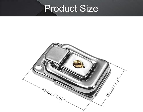 MroMax Valigia Valigetta In Ferro Cromato Toggle Chiusura Cerniera Argento w 2 Chiavi 1PCS/2PCS/5PCS/10PCS, MRO190817L-0003, Kl574p Sweatshirt - Bambini, 5PCS - Honorern