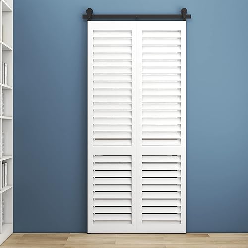 TSMST Set completo, 92 cm, sistema di porte scorrevoli, salvaspazio, per 2 porte, liscio e silenzioso, a T (senza porta) - Honorern