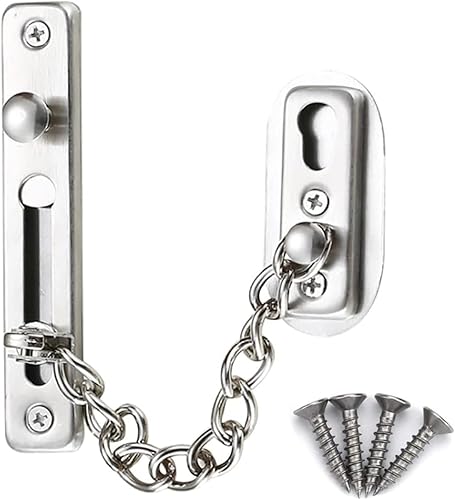 Catena di Sicurezza per Porta,Catena di Sicurezza Porta Antifurto Catena in Acciaio Inossidabile Serratura Cancello Catena di Sicurezza per Porta Catena per Casa, Hotel, Porte Interne e Finestre - Honorern