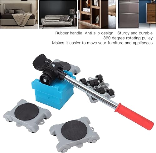 Set Sposta Mobili 8 Pezzi, Ruote Girevoli a 360° Rullo Muto a Doppio Cuscinetto, Impugnatura in gomma con design antiscivolo Per divani, bibliothèques e lo spostamento di mobili pesanti - Honorern