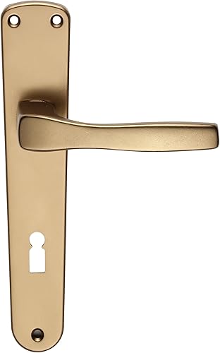 Maniglia per Porta Interna Foro Chiave Interasse 90mm Alluminio Bronzato Serie Thea - Honorern