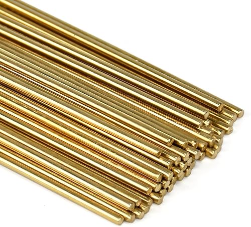 50 Pz Bacchetta per Saldatura Canne in Ottone 2mm*250mm Elettrodi per Ottone Barre Rotonde in Ottone Bacchette per Saldare Rame per Saldatura in Ottone Riparazione Brasatura e Ingegneria - Honorern