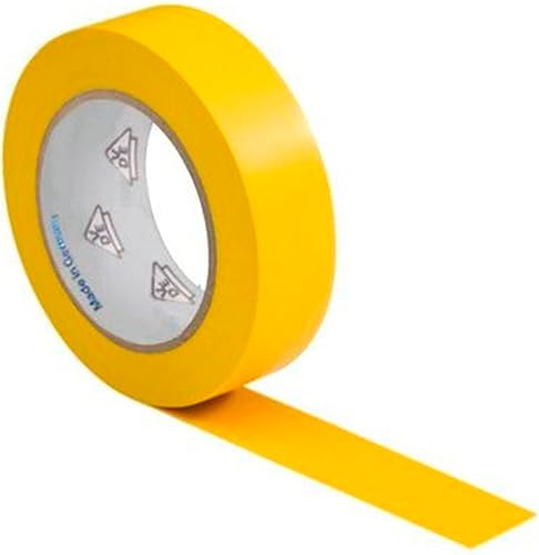 Nastro isolante per impianti elettrici - Nastro adesivo - Nastro elettrico - Autoadesivo resistente per proteggere - 19 mm x 20 metri - Giallo - Honorern