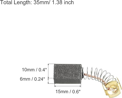 Carbonio Spazzole Spazzola Carbone Ricambio 15x10x6mm per Motori Elettrici Potenza Strumento Angolo Smerigliatrice Tavolo Ricambio Parte Riparazione, 10pz - Honorern