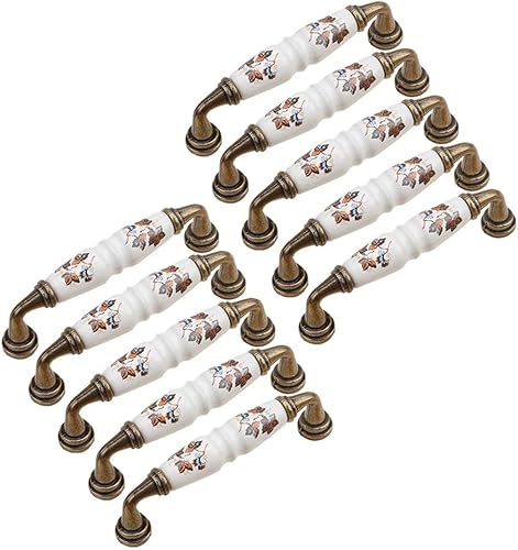 Creatwls Classic Manopole Maniglie ad arco per Comò Porta Casa, 10 pezzi Cucina Tirare Armadio Decorazione Maniglia Porta Cassetto Manopole, Distanza del Foro 96mm - Honorern