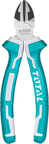 TOTAL - Pinza da Taglio Diagonale | 160 mm | Taglia Materiali Duri e Resistenti | Per Filo, Cavi, Chiodi o Viti | Realizzata in Cromo Vanadio | Manico Bimateriale - Honorern