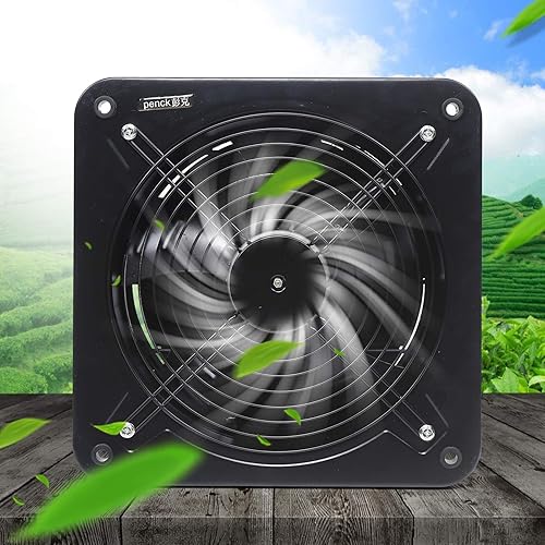 Ventilatore da parete industriale da 300 mm, 2850 m³/h, per tende di crescita, idroponiche, uso domestico, ventilazione e ventola di scarico, ventilatore da parete/soffitto in bagno, nero - Honorern