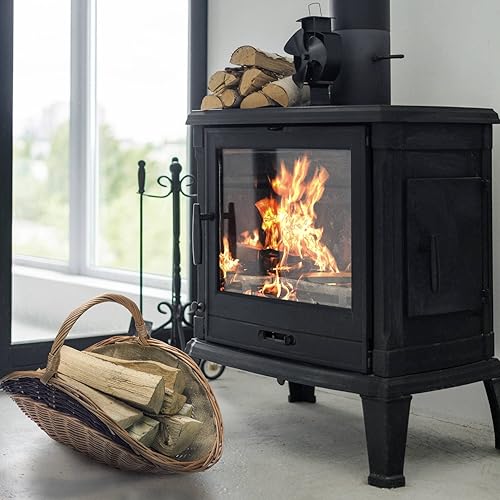 Cesto per Legna da Ardere in Vimini Con Iuta, 60 x 34 cm, Cestino per Legna - Honorern