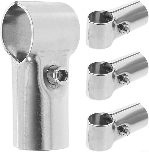 4 morsetti a T in acciaio inox per recinzioni in rete metallica, supporto per tubi strutturali, per serraggio di tubi di diametro entro 25 mm - Honorern
