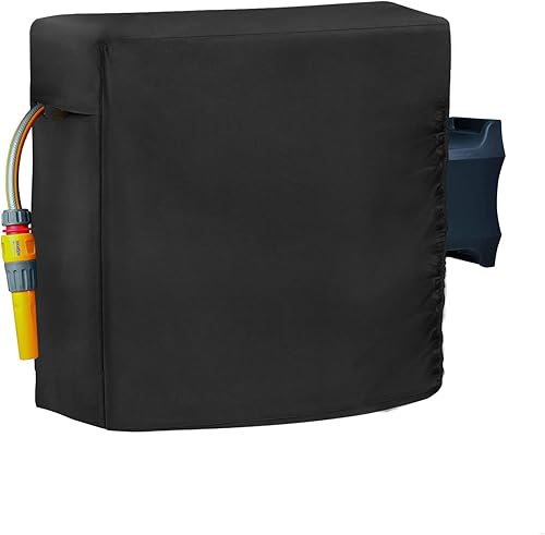 Onlyme - Copertura retrattile per avvolgitubo da parete, per avvolgitubo da giardino, colore nero (JJ) - Honorern