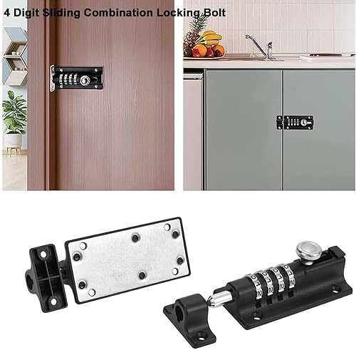 2 Sets Lucchetto A Combinazione Di Bulloni, Serratura Per Cancello Scorrevole Per Cancelli In Legno, Acciaio Inox, Viti Antimanomissione, Lucchetto A Combinazione Per Canili, Fienili, Magazzini Ecc - Honorern