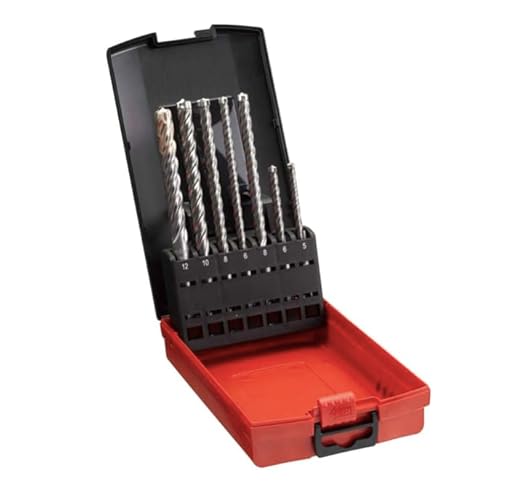 Broca SDS-Plus MX4 (Estuche) 7 piezas (5/6/8 x 110 mm, 6/8/10/12 x 160 mm) - Honorern