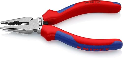 Knipex Pinza Universale con Testa a Punta Bonderizzata Nera, Rivestiti in Materiale Bicomponente 145 Mm (Confezione Self-Service/Blister) 08 22 145 Sb - Honorern