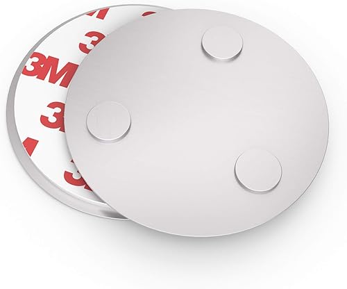 MH-070 Supporto magnetico per rilevatori di fumo (rilevatore di monossido di carbonio e altri prodotti) Diametro 70 mm Magneti extra forti, 1 pezzo, argento - Honorern