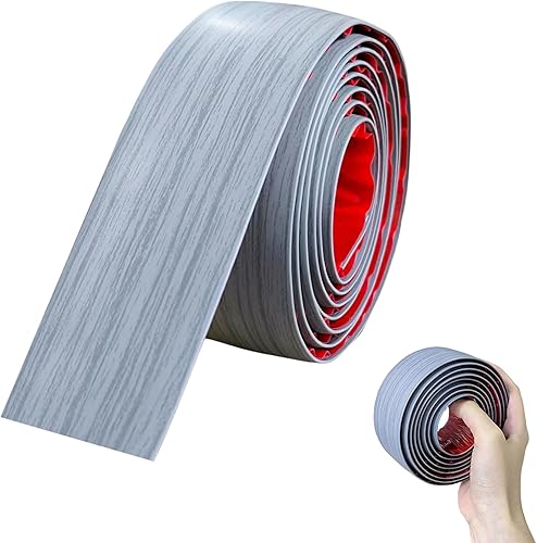 Modanatura di transizione autoadesiva, 2 m, striscia di transizione per pavimenti in vinile, 50 mm, per il ponte di fughe (grigio) - Honorern