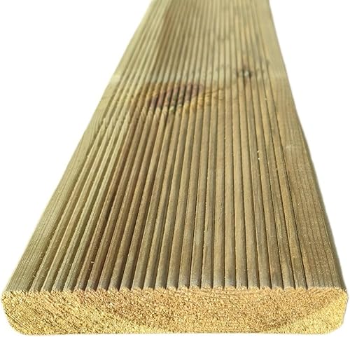 Pavimento Decking da Esterno Legno Pino Impregnato Autoclave mm 28 x 145 x 2000 - Honorern