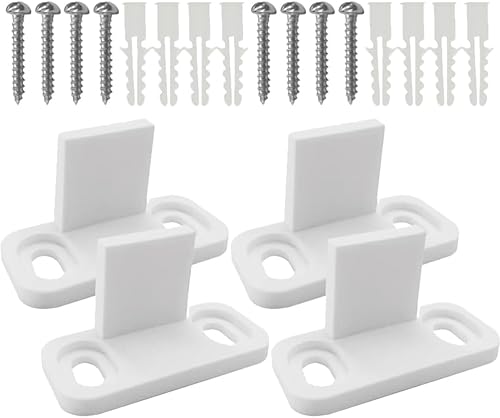 4pcs Guida Porta Scorrevole, Guide Per Porte Scorrevoli Pavimento Per Pavimento Inferiore Regolabile Porta Scorrevole Con Viti Per Porte Stabili, Fienile - Honorern