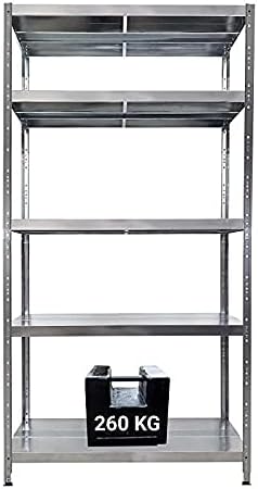 SCAFFALE IN METALLO MACISTE 120 X 50 X 234 H 5 PIANI KG 260 AD INCASTRO - Honorern