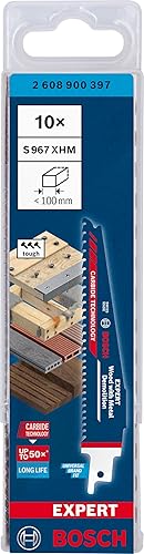 Bosch 1x Lame per Seghe Universali Expert ‘Wood with Metal Demolition’ S 1167 XHM (225 x 25 mm, Accessorio Sega Universale), Carburo, Non Applicabile, 225 mm/9' - Honorern