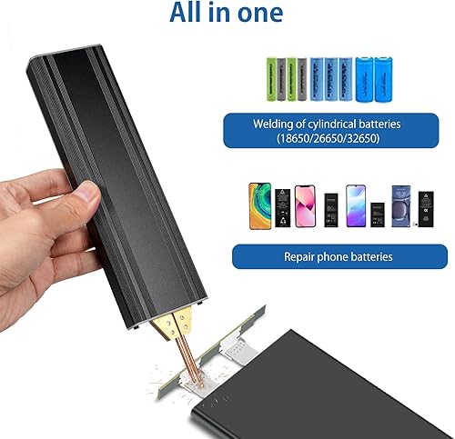 Shkalacar Saldatrice a Punti Portatile 5 Marce Regolabile, Saldatrice a Punti Portatile 0,1~0,15 mm di Spessore Saldatrice per lamiera di Nichel Carica USB 18650 Saldatura a Punti per Batteria - Honorern