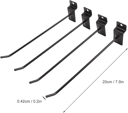 Ganci per Griglia, 30 Pezzi in Ferro Ispessito per Pannello a Griglia e Parete a Doghe - Neri per Esposizione Al Dettaglio di Negozi e Garage - Honorern