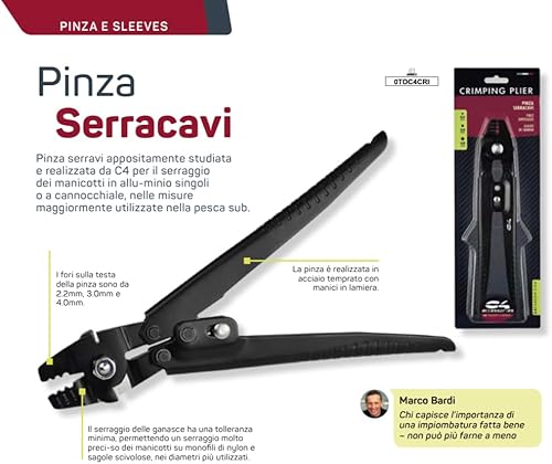 Pinza Serracavi per Sleeves in Acciaio temprato Linea Accessori Marco Berdi - Honorern