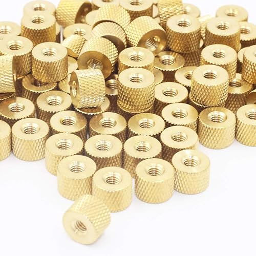 Dadi zigrinati in ottone M2 M2.5 M3 M4, 50 pezzi (M 2,5) - Honorern