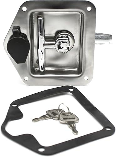 Serratura Camion | 1 Pz | 40 mm | Serrature Antifurto Rimorchio | 124x121x40mm | Acciaio Inossidabile | Chiusura di Sicurezza | Maniglia Cassetta Camion, Blocco Porta Furgone - Honorern