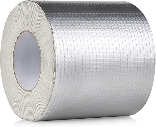 Nastro adesivo butilico in alluminio, 150 mmx10 mx1.5 m (T), resistente alle intemperie, per una tenuta permanente di attacchi del tetto, urti e caravan, perdite di tetto, confezione BOMEI - Honorern