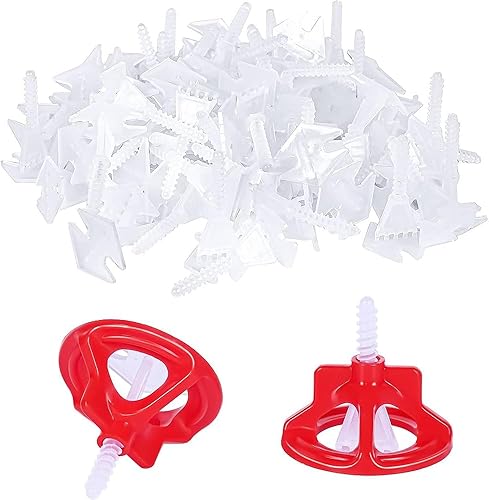 RATSTONE Cunei Per Piastrelle,Distanziatori Per Piastrelle,Strumento di livellamento per piastrelle in pezzi filettati per pavimenti. (200 linguette filettate + 100 tappi di tensione, 2 mm). - Honorern