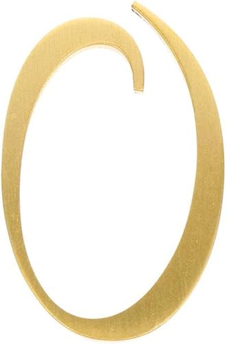 Zayookey Metallo Numero Civico in Ottone 2 pollici (5 cm) Moderna Numeri Indirizzo di Casa di Porta House Number Brass per Cassetta Postale Stradale (Door Number 5) - Honorern