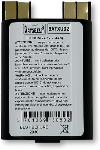 Batteria Allarme BATXU02 Compatibile RXU02X DAITEM/LOGISTY - 2 x (3V - 2.4Ah) LiMnO2 - Honorern