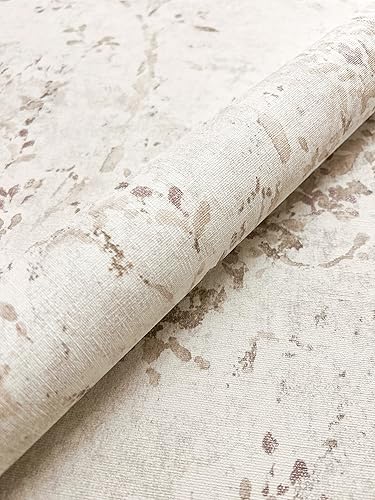 carta da parati Azzurre Foglia Tessuto non Tessuto - Floreale Grigio Beige Rami Tendine della foglia Ottica 3D - Honorern