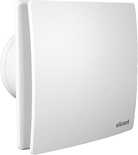 Ventilatore da bagno T, diametro 120 mm, per montaggio a soffitto o a parete, con viti e tasselli, colore: bianco - Honorern