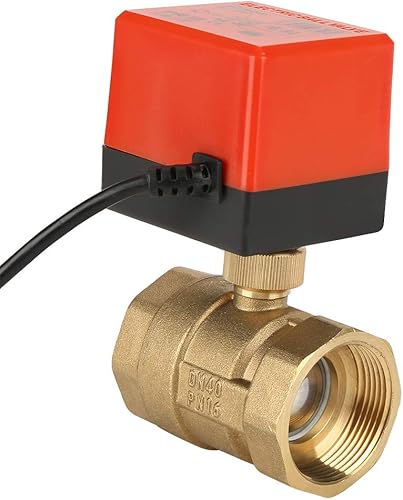 Valvola a Sfera Motorizzata in Ottone G1-1/2' DN40 Valvola Elettrica a 2 Vie 3 Fili 12V AC Motorizzata per Controllo di Flusso con Porta Piena - Honorern