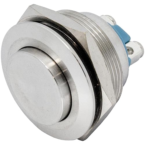 Pulsante in acciaio inox sollevato diametro 25mm I Dimensioni: morsetto a vite 250V 3A I Protezione antivandalica secondo standard IP65 - Honorern