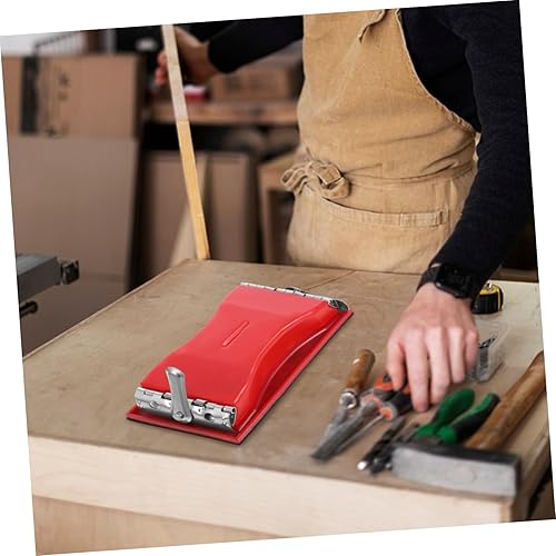 Supporto per levigatura Attrezzo per levigatura manuale Staffa per carta abrasiva porta carta vetrata a mano strumento per lucidare la lavorazione del legno plastica rosso - Honorern