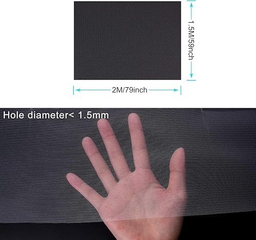 FEPITO zanzariera aggiornata per Windows, zanzariera a Rete a Maglia Zanzariera a Forma di zanzara con 4 Nastri autoadesivi (1.5m*2m(4pack)) - Honorern