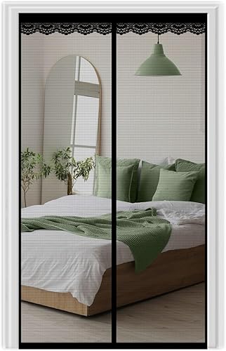 Zanzariera Magnetica per Porte 280x240cm Nero Anti Zanzare Insetti Zanzariera Porta, Chiusura Automatica, Tenda Zanzariera Magnetica per Esterno, Balcone, Terrazzo - Honorern