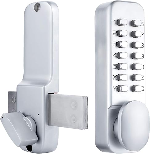 Serratura meccanica senza chiave in acciaio inossidabile 100% con maniglia, serrature impermeabili con tastiere Pomello, serratura a combinazione con codice digitale, serratura senza elettronica, - Honorern