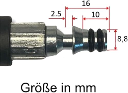 Tubo di prolunga ad alta pressione per/compatibile con Parkside – capezzolo bifacciale per Parkside con protezione antipiega (12 metri) - Honorern