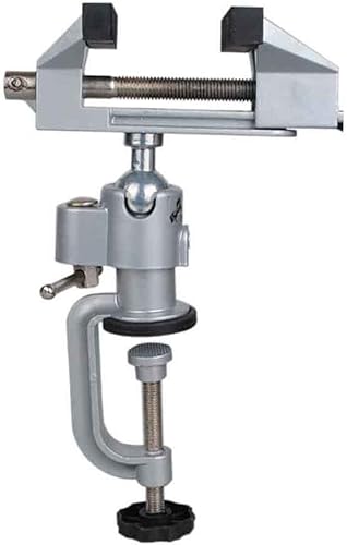 morsetto 2 in 1 per tavolo o piano di lavoro. Lega in alluminio, girevole a 360°. Morsetto per trapano elettrico e supporto per fresatrice - Honorern